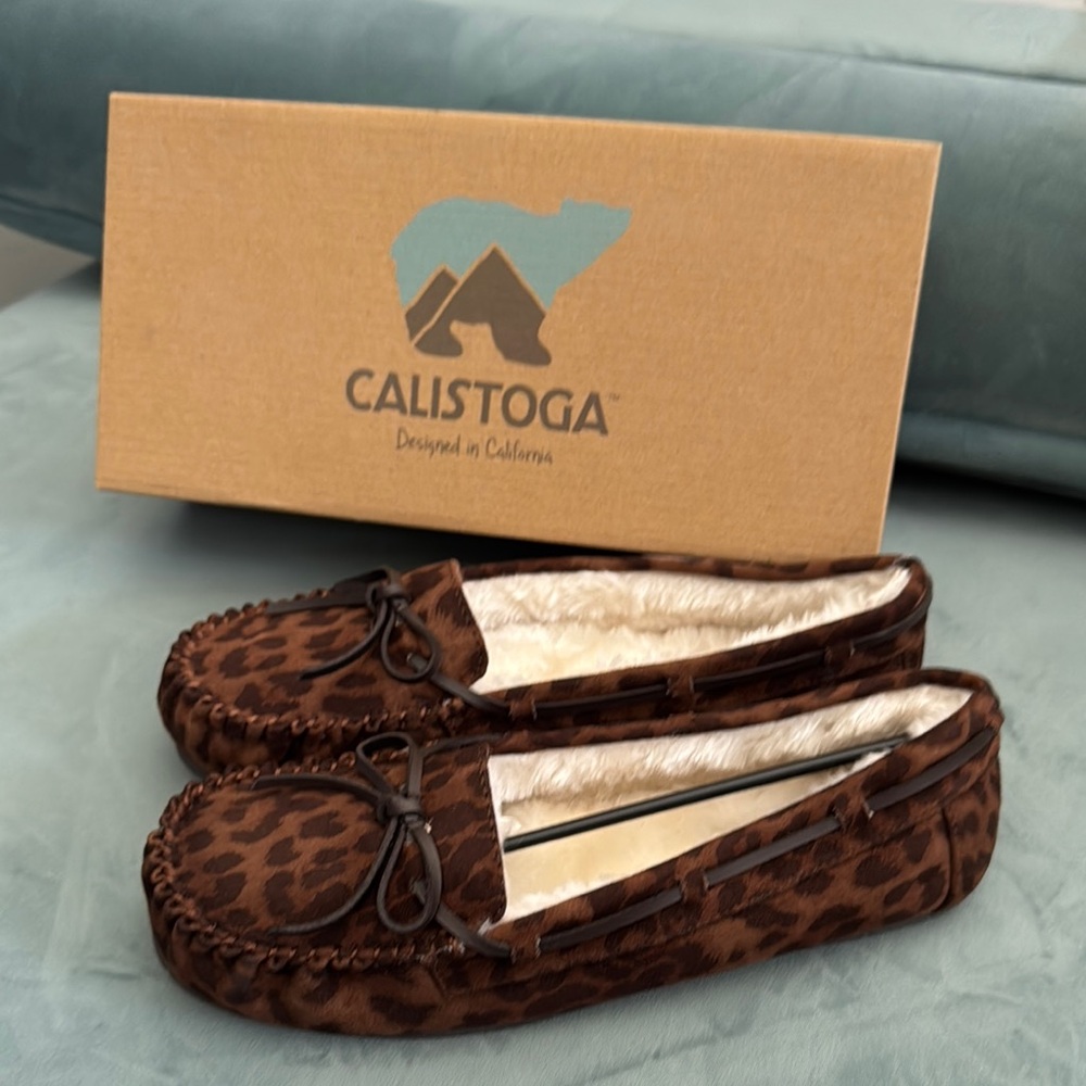 Women's Brown Leopard Moccasins